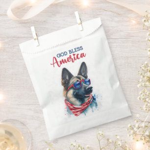 Patriotic Dog-German Shepherd Favour Bags