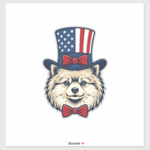Patriotic Dog Head Vintage Engraving Vector Design