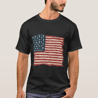 Patriotic Dog Lover American Flag T-Shirt