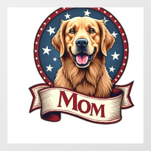 Patriotic Dog Mom Golden Retriever Vintage Tee