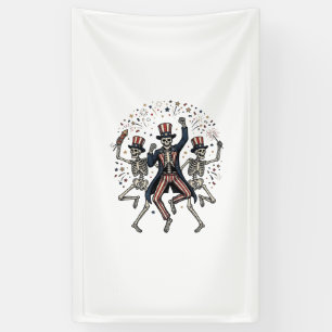 Patriotic Dog Party Like It’s 1776 Vintage Banner