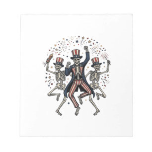 Patriotic Dog Party Like It’s 1776 Vintage  Notepad