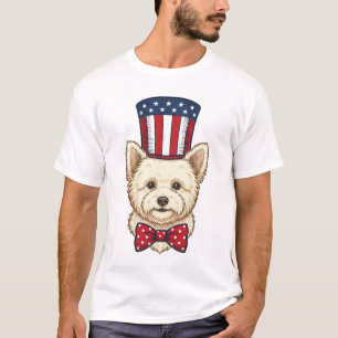 Patriotic Dog Top Hat Vintage Vector Design_1