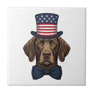 Patriotic Dog Vintage Engraving Shirt Design_1 Tile