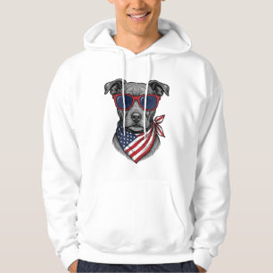 Patriotic Dog With Sunglasses Vintage Shirt Design