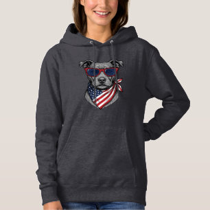 Patriotic Dog With Sunglasses Vintage Shirt Design