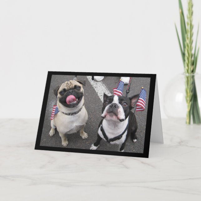Patriotic dogs card (Front)