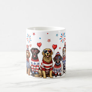 Patriotic Dogs Coffee Mug