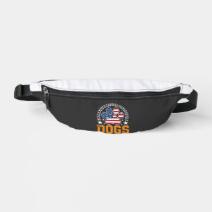 Patriotic Dogs Paw Print Vector Bum Bags