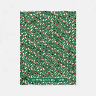 Patriotic DOMINICA FLAG Customisable Scriptur Fleece Blanket
