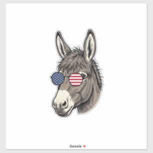 Patriotic Donkey Sunglasses Vintage Shirt Design_1