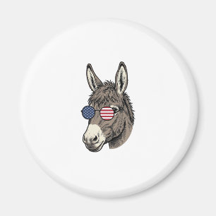 Patriotic Donkey Sunglasses Vintage Shirt Design_1 Magnet