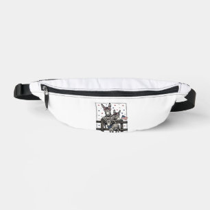 Patriotic Donkeys Vintage 4th of July Shirt Design Bum Bags