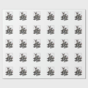 Patriotic Donkeys Vintage 4th of July Shirt Design Wrapping Paper