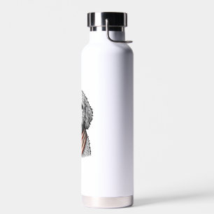 Patriotic Doodle Dog Vintage Engraving Vector Desi Water Bottle