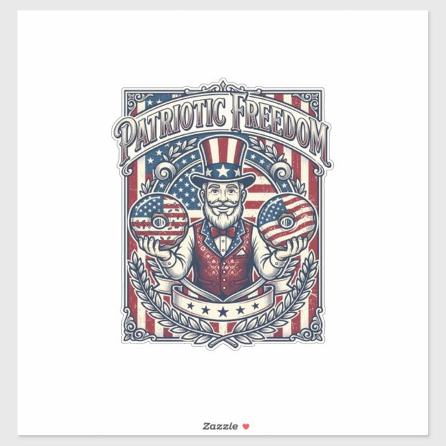 Patriotic Doughnut Lover Vector Graphic Tee_1 (Sheet)