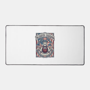 Patriotic Doughnut Lover Vector Graphic Tee_1 Desk Mat