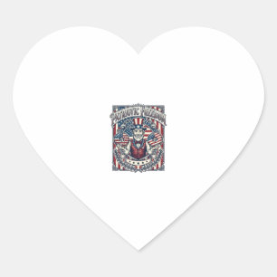 Patriotic Doughnut Lover Vector Graphic Tee_1 Heart Sticker