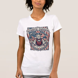 Patriotic Doughnut Lover Vector Graphic Tee_1 T-Shirt