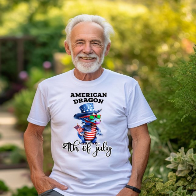 Patriotic Dragon in Shades T-Shirt (Creator Uploaded)