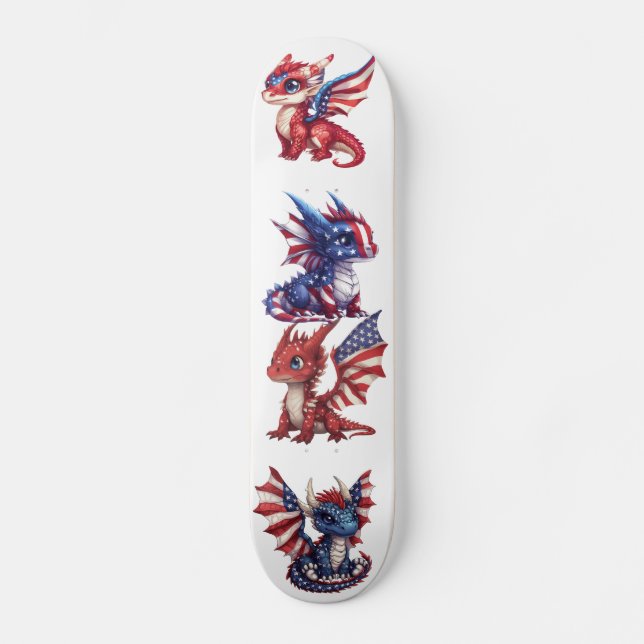 Patriotic Dragon Skateboard (Front)