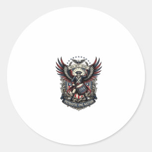 Patriotic Drummer Of Liberty Music Rock Metal Patr Classic Round Sticker