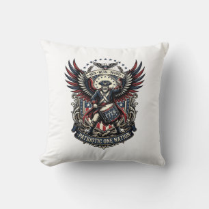 Patriotic Drummer Of Liberty Music Rock Metal Patr Cushion
