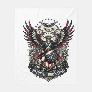 Patriotic Drummer Of Liberty Music Rock Metal Patr Fleece Blanket