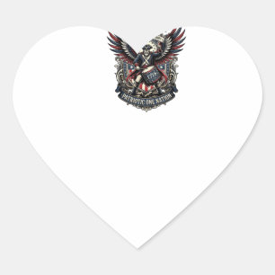 Patriotic Drummer Of Liberty Music Rock Metal Patr Heart Sticker
