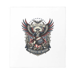 Patriotic Drummer Of Liberty Music Rock Metal Patr Notepad