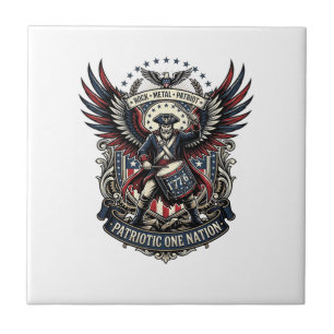 Patriotic Drummer Of Liberty Music Rock Metal Patr Tile