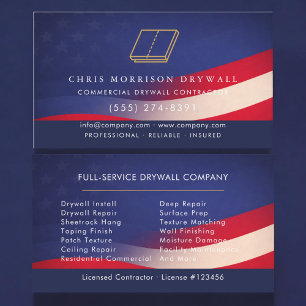 Patriotic Drywall Company Business Card