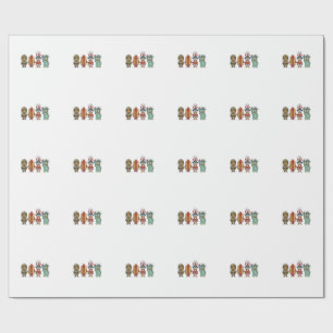 Patriotic Duck and Hot Dog Vintage Vector Shirt_1 Wrapping Paper
