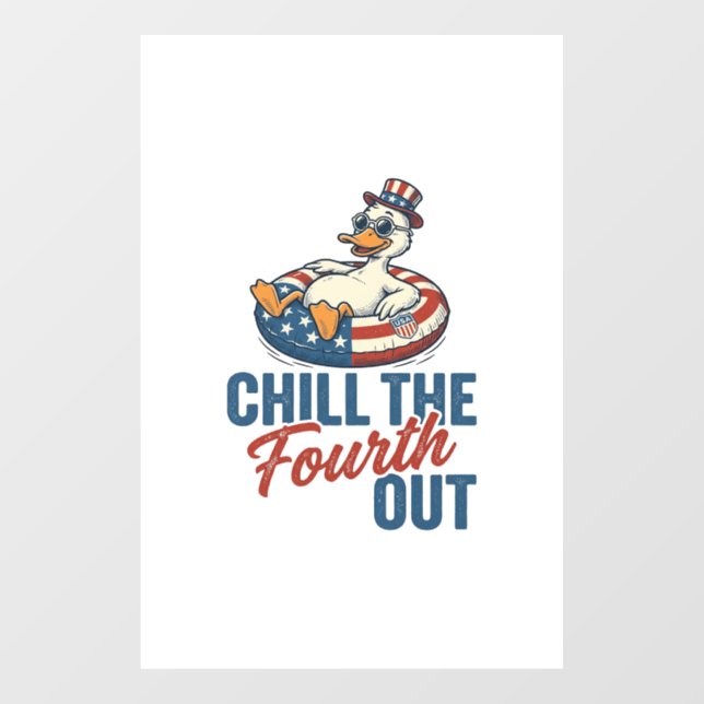 Patriotic Duck Fourth of July Floatie Shirt Design (Sheet)