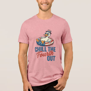 Patriotic Duck Fourth of July Floatie Shirt Design
