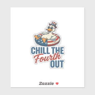 Patriotic Duck Fourth of July Floatie Shirt Design
