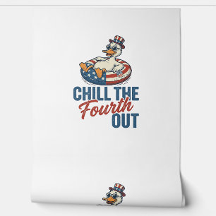 Patriotic Duck Fourth of July Floatie Shirt Design Wallpaper