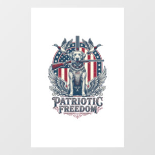 Patriotic Duck Hunter Dog Vector Graphic Tee_1