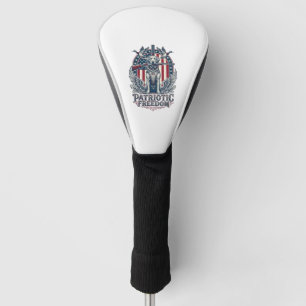 Patriotic Duck Hunter Dog Vector Graphic Tee_1 Golf Head Cover