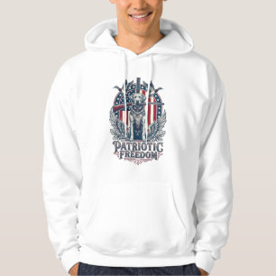 Patriotic Duck Hunter Dog Vector Graphic Tee_1 Hoodie