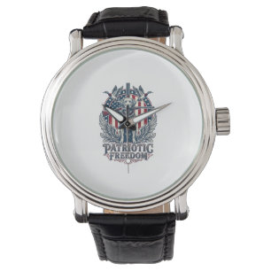 Patriotic Duck Hunter Dog Vector Graphic Tee_1 Watch