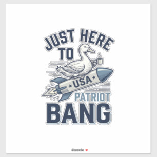 Patriotic Duck Rocket Vintage Vector Shirt Design_