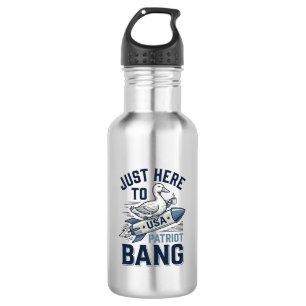 Patriotic Duck Rocket Vintage Vector Shirt Design_ 532 Ml Water Bottle