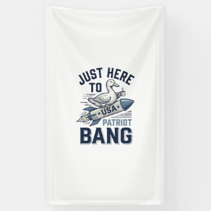 Patriotic Duck Rocket Vintage Vector Shirt Design_ Banner
