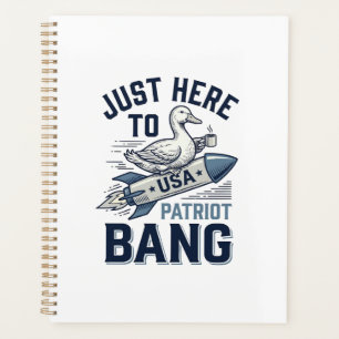 Patriotic Duck Rocket Vintage Vector Shirt Design_ Planner