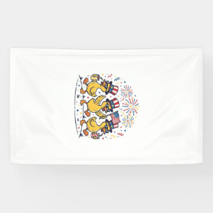 Patriotic Duck Trio Vintage 4th of July Shirt Desi Banner
