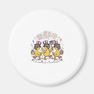 Patriotic Duck Trio Vintage 4th of July Shirt Desi Magnet