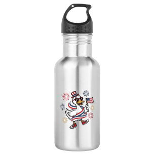 Patriotic Duck Vintage Engraving T-Shirt Design_1 532 Ml Water Bottle