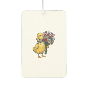 Patriotic Duckling Flower Bouquet Vintage Shirt De Car Air Freshener