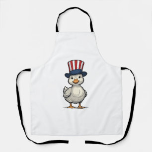 Patriotic Duckling Vintage 4th of July Shirt Desig Apron
